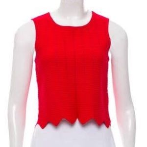 Jonathan Simkhai Red Knit Crop Top